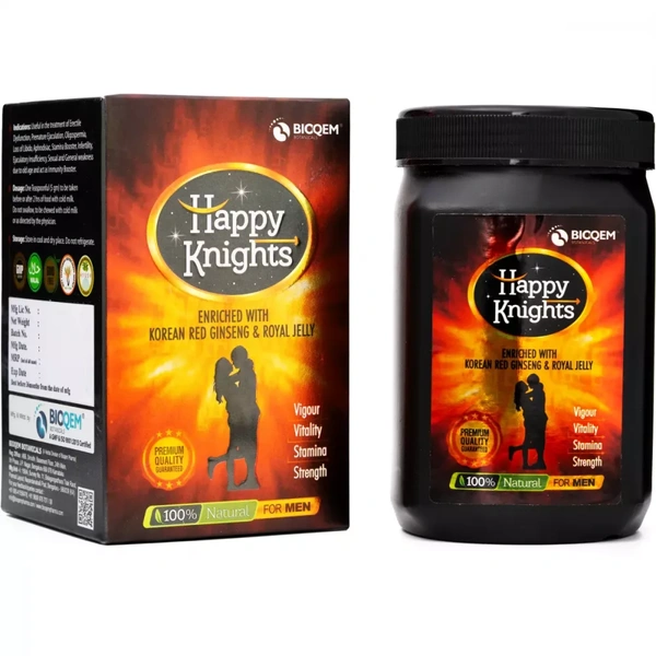 BIOQEM BOTANICALS Bioqem Pharma Happy Knights (500g) - 500 gm
