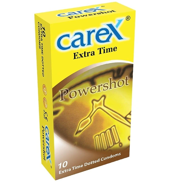 Coral Healthcare Carex Extra Time PowerShot Dotted Condoms (10pcs) - 10 Condoms