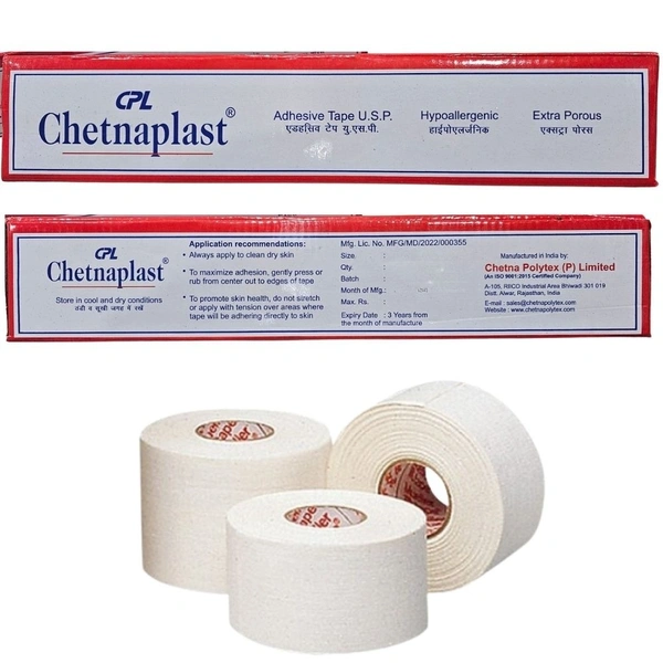 Chetnaplast Adhesive Tape - 8 Mtr. Rolls (Box Pack) (1 Inch) 2.5cm X 8 Mtr. = Box of 12 roll - (1 Inch) 2.5cm X 8 Mtr. = Box of 12 roll