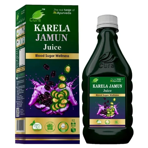 Cura Pharmaceuticals Cura Karela Jamun Ras (500ml)