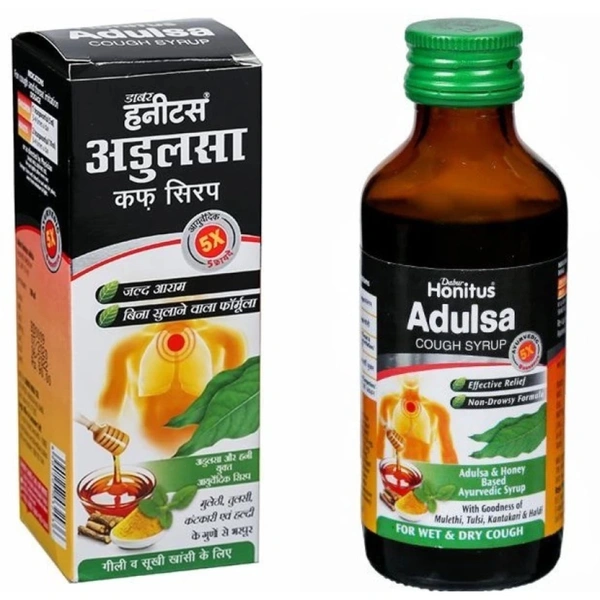 Dabur Honitus Herbal Cough Remedy Syrup, 100 ml