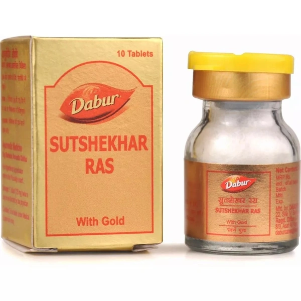 Dabur Sutshekhar Ras (With Gold) (10tab) - 10 Tablets