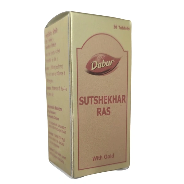 Dabur Sutshekhar Ras (With Gold) Tablets (30tab) - 30 Tablets, 10/2030