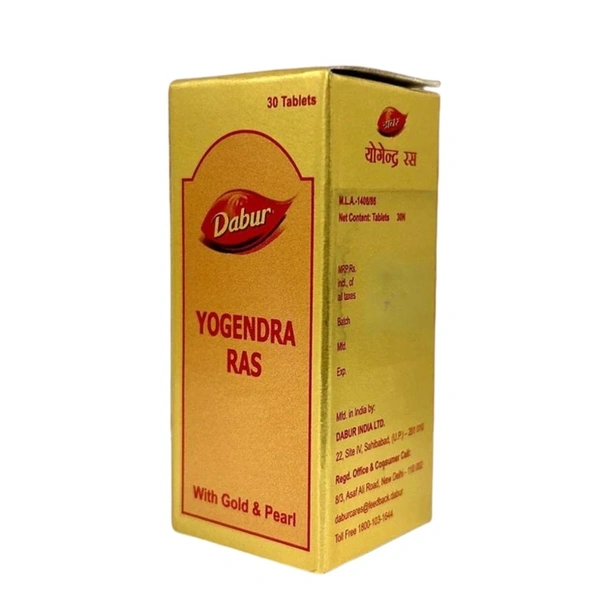 Dabur Yogendra Ras With Gold (30tab) - 30 Tablets