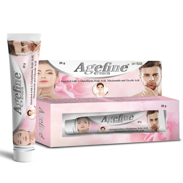 Healing Pharma India Pvt Ltd Healing Pharma Agefine Cream (L Glutathione, Kojic Acid, Niacinamide) (20gm) - 20 gm