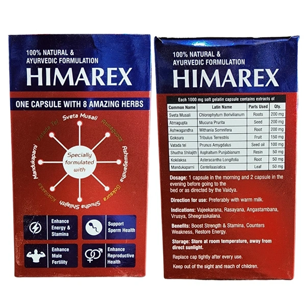Himalaya Nutravedics India Pvt Ltd Himalaya Nutravedics Himarex (60caps) For Male Fertility Support