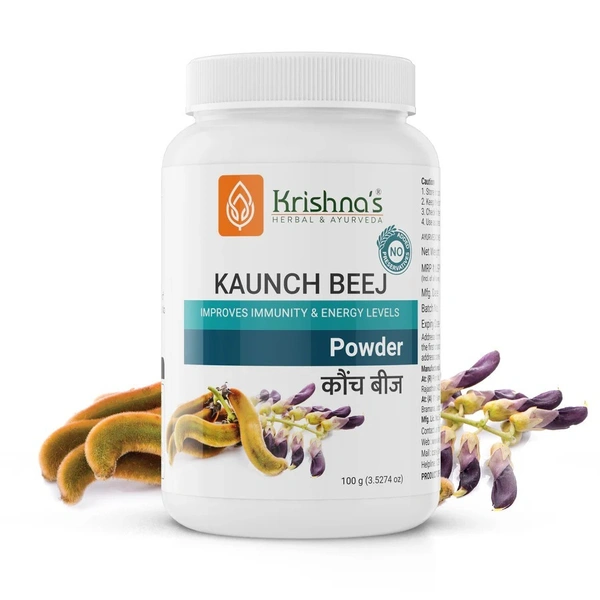 Krishna's Herbal & Ayurveda Krishna Konch / Kaunch Beej Powder (100gm)