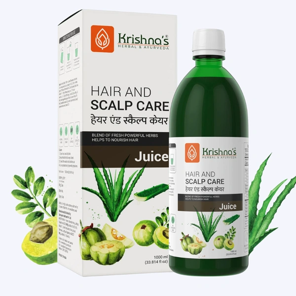 Krishna's Herbal & Ayurveda Krishna Hair And Scalp Care Juice (1000ml) - 1000 ml