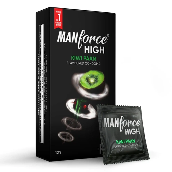Mankind Pharma High Flavoured Condoms Paan & Kiwi (10 Condoms)