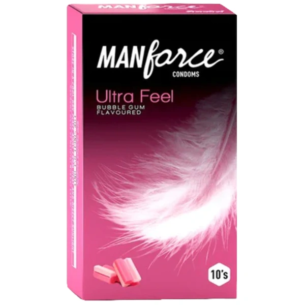 Ultra Feel Bubble Gum Flavoured Condoms (10 N Condoms)
