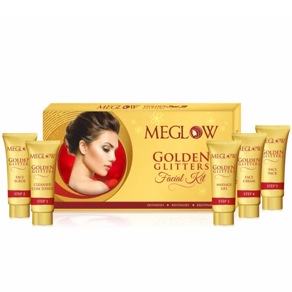 Leeford Healthcare Ltd Meglow Gold Facial Kit for Instant Glow (105g)