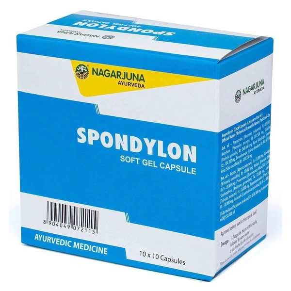 Nagarjuna Ayurvedic Group Kerala Nagarjuna Spondylon Soft Gelatin Capsule (100Caps)