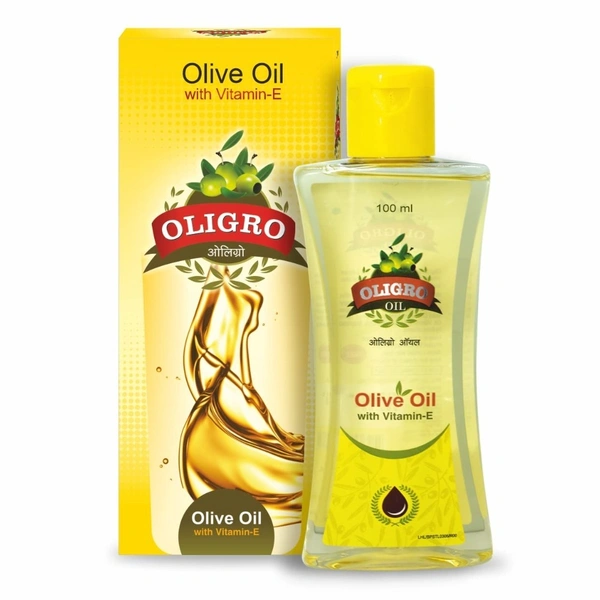 Leeford Healthcare Ltd Oligro Olive Oil With Vitamin-E For Smooth And Moisturized Skin (100ml)