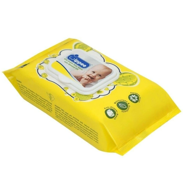 Wippee Baby Wipes with Almond Oil (80pcs) - 80 wipes