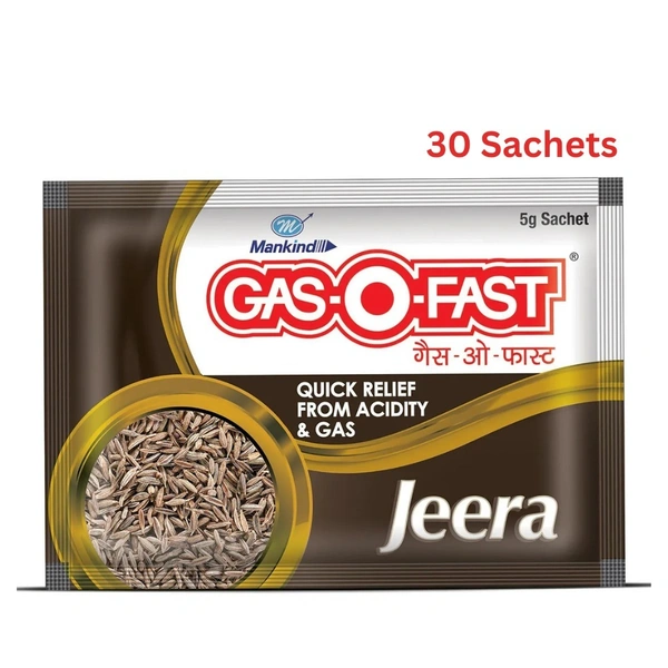 Mankind Pharma Gas O Fast Sachet (Active Jeera) (5g, Pack of 30)