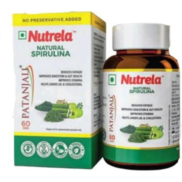Patanjali Nutrela Natural Spirulina Tablet (60Tab)
