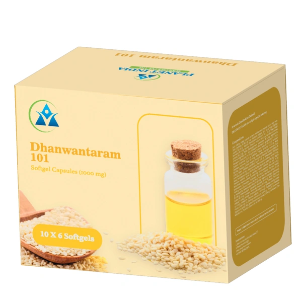 Planet India Remedies Pvt. Ltd. Planet India Dhanvantharam 101 1000mg Soft Gel Capsules (60Caps) - 60 Capsules