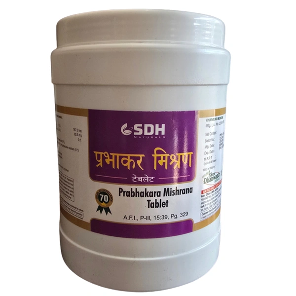 Shree Dhanwantri Herbals SDH Naturals Prabhakara Mishrana (1000tab)