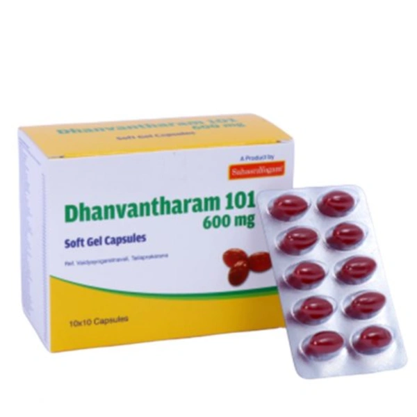 Sahasrayogam Dhanwantaram 101 Avarti 600 mg (100caps)