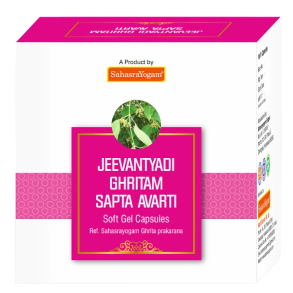 Sahasrayogam Jeevantyadi Ghritam Sapta Avarti 600mg (100caps)