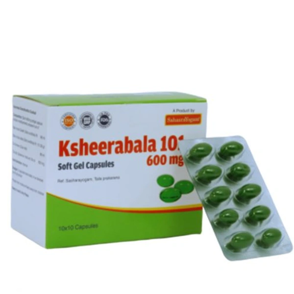 Sahasrayogam Ksheerabala 101 Avarti 600 mg (100caps)