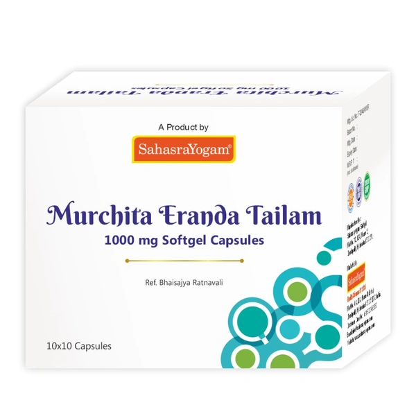 Sahasrayogam Murchita Eranda Tailam 1000 mg (100caps)
