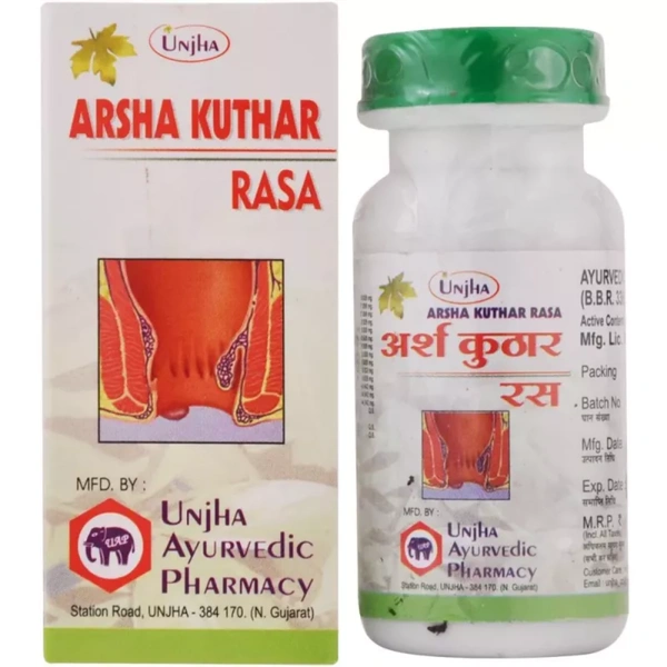 Unjha Ayurvedic Pharmacy Unjha Arsha Kuthar Ras (40Tab)