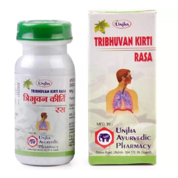 Unjha Ayurvedic Pharmacy Unjha Tribhuvan Kirti Ras (40tab) - 40 Tablets