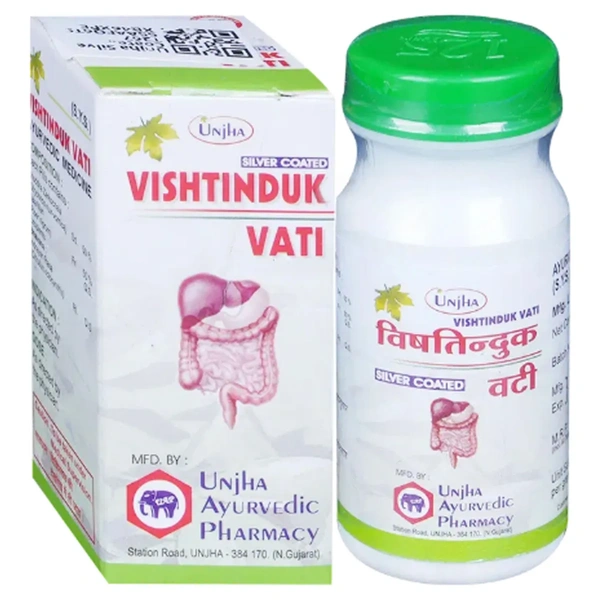 Unjha Ayurvedic Pharmacy Unjha Vishtinduk Vati (Silver Coated) (10g)
