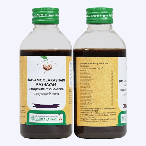 Vaidyaratnam Oushadhasala Pvt. Ltd. Vaidyaratnam Dasamoolarasnadi Kashayam (200ml)