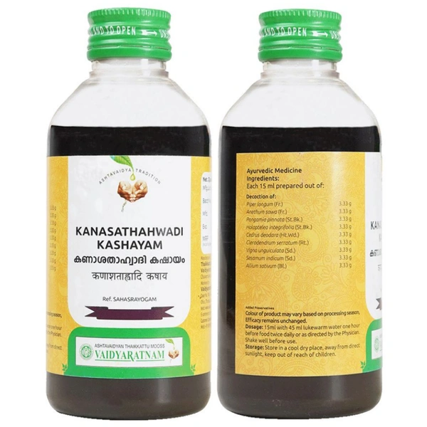 Vaidyaratnam Oushadhasala Pvt. Ltd. Vaidyaratnam Kanasathahwadi Kashayam (200ml)