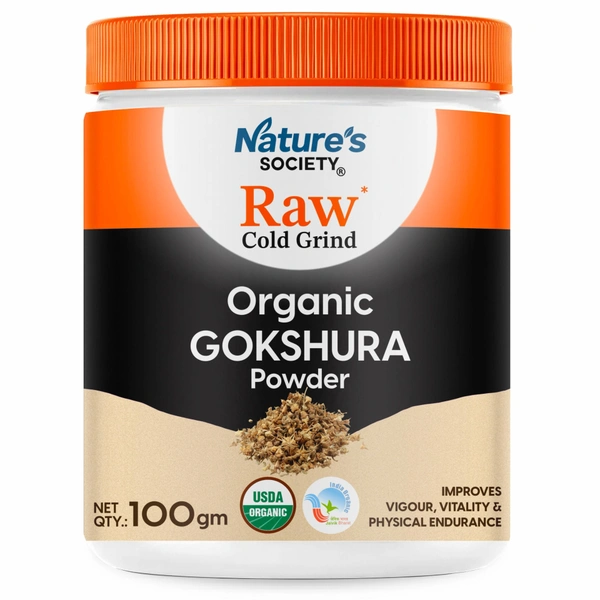 Nature's Society Organic Gokshura Powder (100gm) - 100 Gm