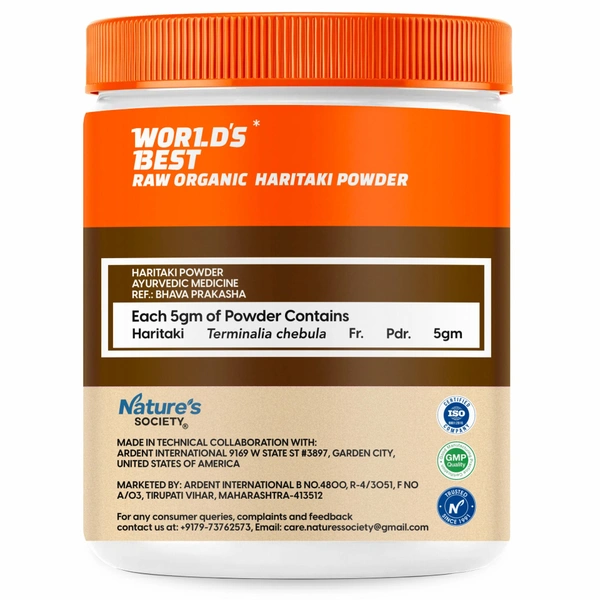 Nature's Society Organic Haritaki Powder (100gm) - 100 Gm
