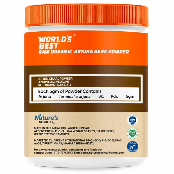 Nature's Society Organic Arjun Chaal Powder (100gm) - 100 Gm