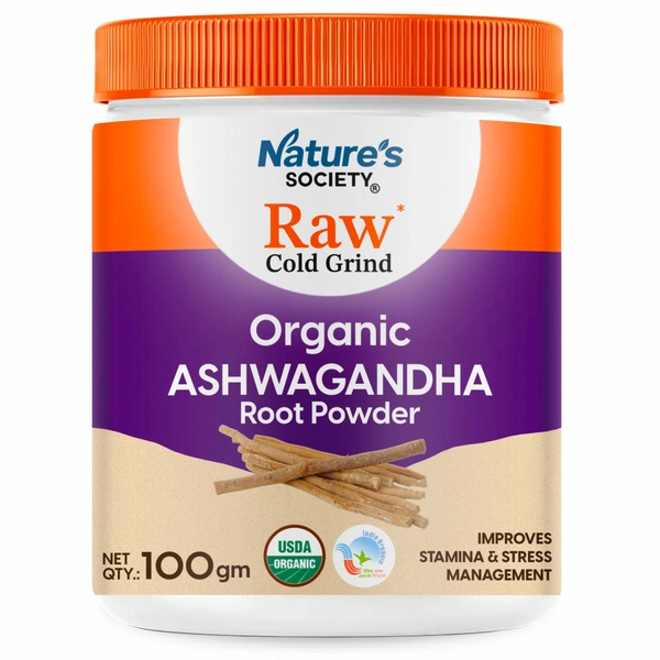 Nature's Society Organic Ashwagandha Root Powder (100gm) - 100 Gm