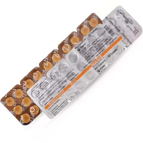 Zandu Triphala Tablet (30tab) - 3x30tab