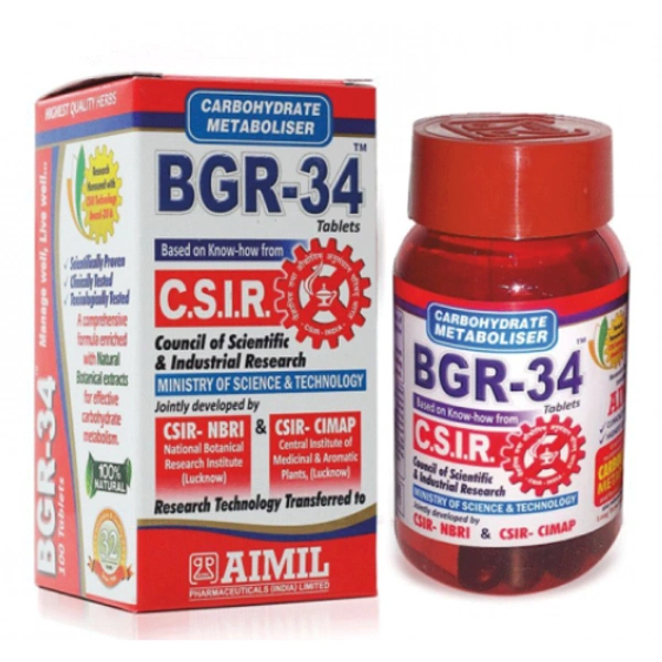 Aimil Pharmaceuticals Aimil BGR 34 Tablets (100tab) pack of 3 - 