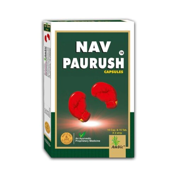 Ambic Ayurved India Pvt Ltd Ambic Nav Paurush Pack of 30 Capsule & 30 Tablet