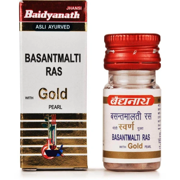 Baidyanath Jhansi Baidyanath Basant Malti Ras (Swarna Yukta) (10tab) - 10 Tablets