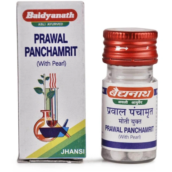 Baidyanath Jhansi Baidyanath Prawal Panchamrit (Moti Yukta) (10tab) - 10 Tablets