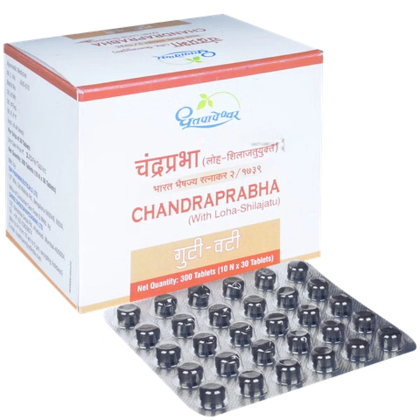 Shree Dhootapapeshwar Dhootapapeshwar Chandraprabha Gutika (100 tab) - 30 Tablets