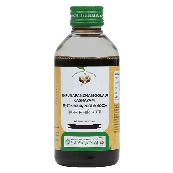 Vaidyaratnam Oushadhasala Pvt. Ltd. Vaidyaratnam Thrunapanchamooladi Kashayam (200ml)