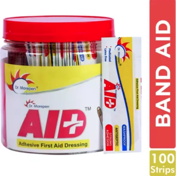 Dr Morepen Aid Adhesive Band Aid Waterproof (100pcs)