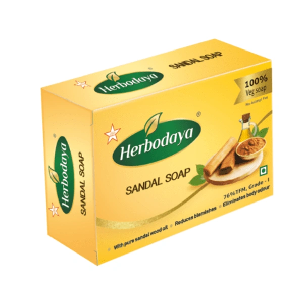 SKM Siddha & Ayurveda Herbodaya Sandal Soap (125gm) - 125 gm