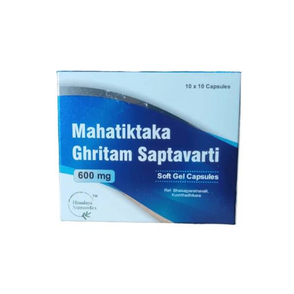 Himalaya Nutravedics India Pvt Ltd Himalaya Nutravedics Mahatiktaka Ghritam saptavarti Soft Gel Capsules 600mg (100Caps)