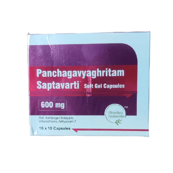 Himalaya Nutravedics India Pvt Ltd Himalaya Nutravedics Panchagavya Ghritam saptavarti Soft Gel Capsules 600mg (100Caps)