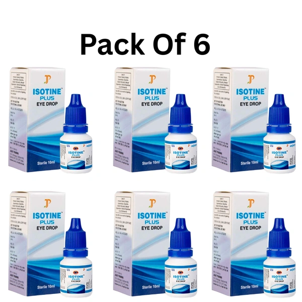 Jagat Pharma Isotine Plus Eye Drops (10ml) (Pack Of 6) - Pack Of 6