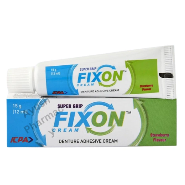 Icpa Health Products Ltd ICPA Fixon Denture Adhesive Cream | Flavour Strawberry (15gm)