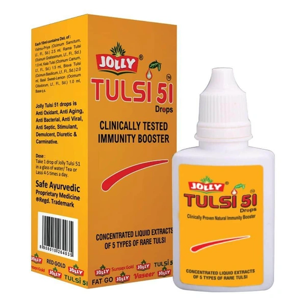 Jolly, Ayurveda Jolly Pharma Tulsi 51 Drops Natural Immunity Booster (30 ml)