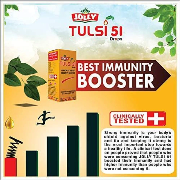 Jolly, Ayurveda Jolly Pharma Tulsi 51 Drops Natural Immunity Booster (30 ml)